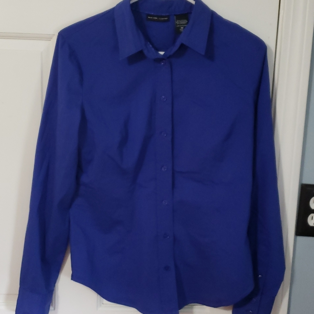 Blue New York and Company button down shirt